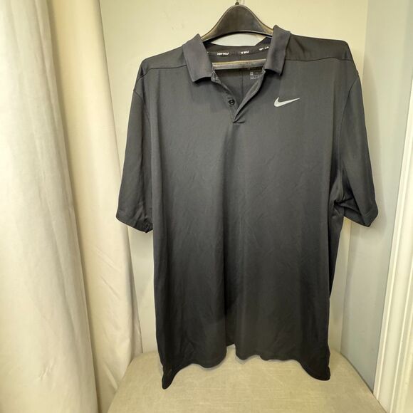 Men’s Nike Dri-Fit Athletic Polo Shirt – Size XXL – Dark Grey/Black - Picture 1 of 6